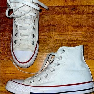 White Hightop Converse
